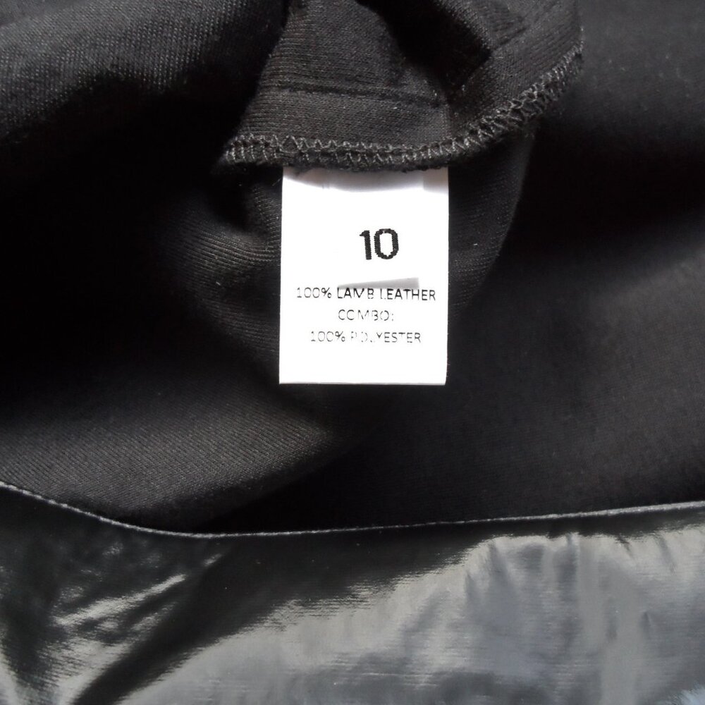 NWT$1050 RUNWAY COLLECTION Yigal Azrouel Knit Long Sleeves Leather Midi Dress 10 - Picture 12 of 16